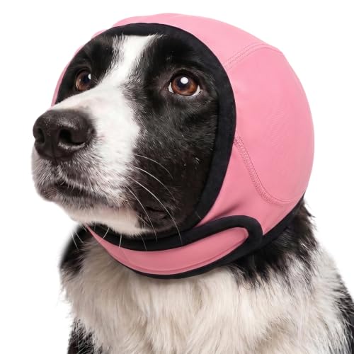 Ear Muffs Noise Protection for Dog Grooming Bathing (Pink / M)