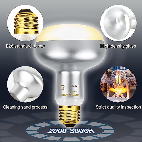 2 Pack Heat Lamp 150W (Natural Basking Light Bulb 150W)