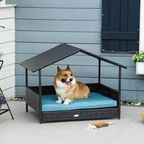 Wicker Dog House Outdoor