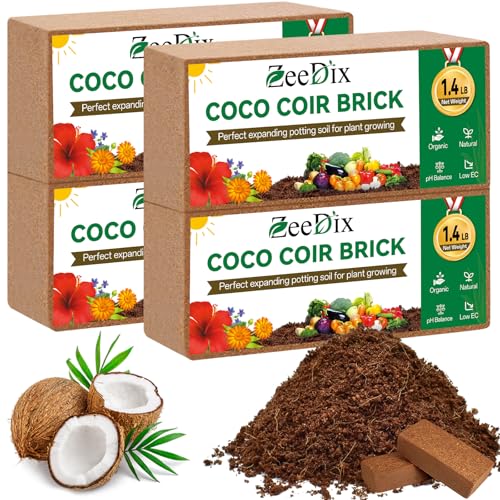 4 Pcs Coco Coir Brick for Plants (4pcs)