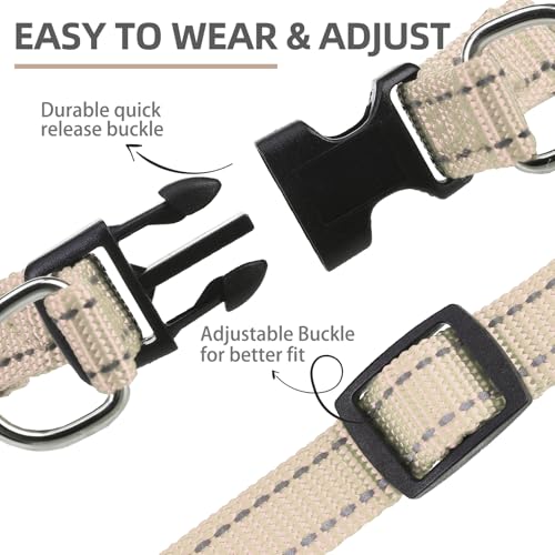 No Pull Dog Harness Small Sized Step (Beige(Reflective) / Small)