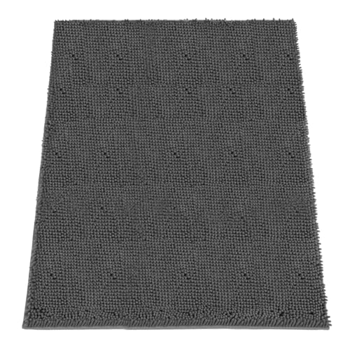 Absorbent Dog Door Mat for Muddy Paws (60"L x 48"W x 1" Th / Dark Grey)