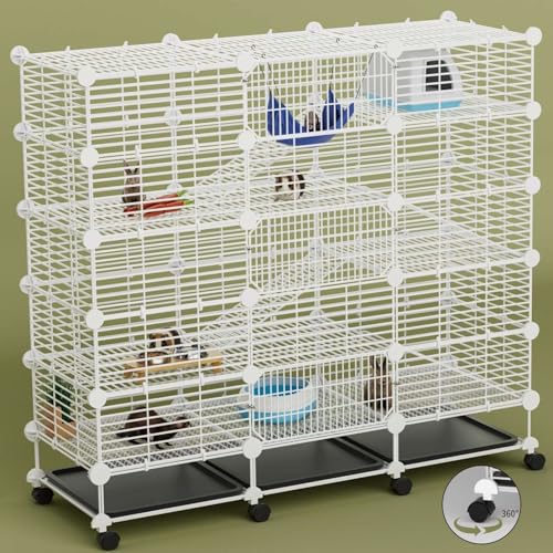 5 Tier Guinea Pig Cages Indoor (42.9"L x 14.6"W x 40.9"H)