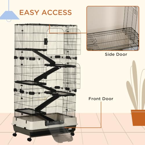 59.5" Small Animal Cage with Wheels (53.5"L x 18.0"W x 28.8"H)