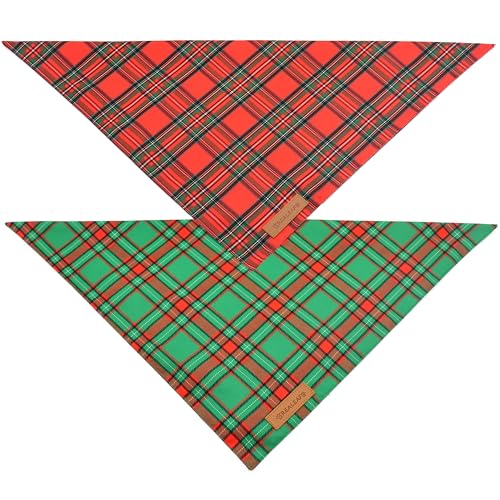 Christmas Dog Bandanas 2 Pack (Christmas / Large)