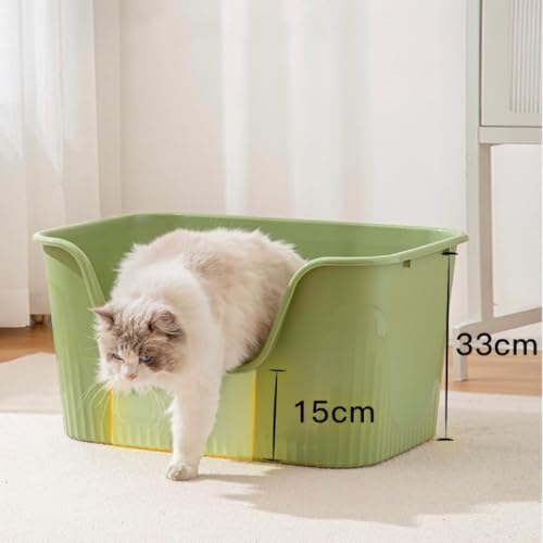 Extra Large Litter Box with High Sides 25.27" Lx17.83 Wx13.11 H (Grey)