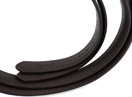 Stability Stirrup Leathers for English Saddle Wide Body English Stirrup Leathers for Equestrian Riding (58" / 145cm / Dark Coffee)