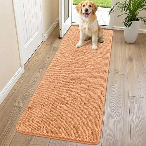 Dog Door Mat for Muddy Paws 70x24 (Orange / 70"X24")