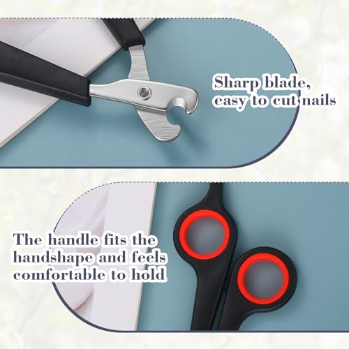 2 Pcs Bird Nail Grinder with Clipper Bird Nail Trimmer File Pet Grooming Tool for Parrot Budgerigars Parakeets Myna Conure Finches Lovebirds (Black)