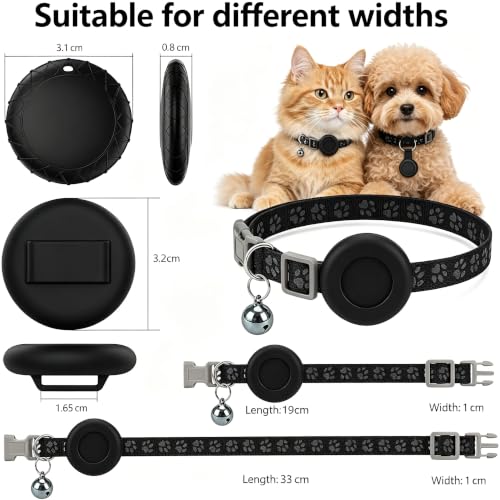 GPS Tracker for Dogs and Cats (Black-Collar)