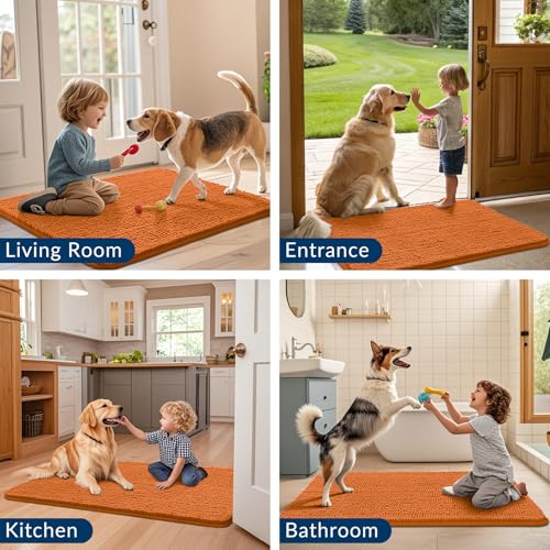 Dog Door Mat for Muddy Paws 36x24 (Clay / 36"X24")