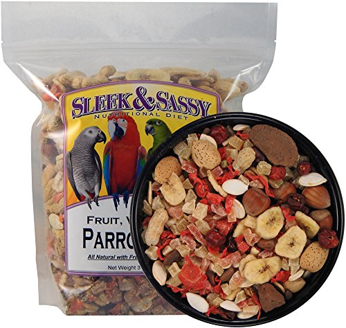 Fruit, Veggie, Nut Parrot Treat Perfect for Large Conures, Amazons, African Greys, Cockatoos, Pionus-Parrots & Macaws (3 lbs.) (3 Pound (Pack of 1))