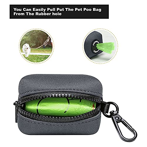 Dog Poop Bag Holder Dispenser 2 Pack (Deep Gray)