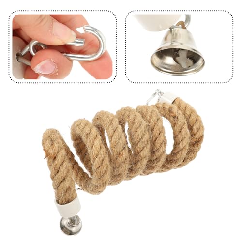 Bird Rope Perch Parrot Stand Rope Toy with Stable Clips 59.05 in Hanging Swing for Parakeets Lovebirds Cockatiels Bird Cage Accessory