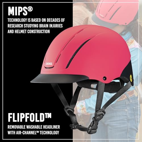 Spirit with MIPS Technology Full Coverage Horse Riding Helmet (MIPS Pink Duratec / X-Small)