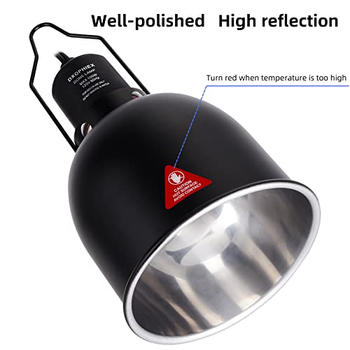 5.5inch Deep Dome Reptile Heat Lamp Reptile Light Fixture (5.5inch deep dome)