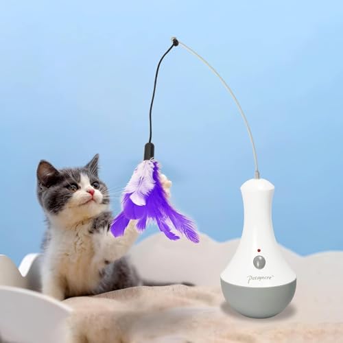 Replacement Feather Wand for Cat Toys Automatic Electric Tumbler Cat Exercise Toy for Play Kitten Teaser Feather (Feather)