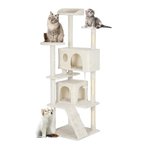 62" Cat Tree Tower (Beige)