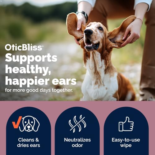 Oticbliss XL Cat & Dog Ear Wipes (XL Ear Wipes)