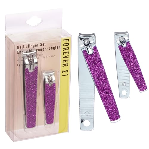 Nail Clippers Set (Purple Glitter)