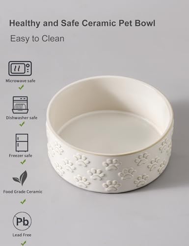 Ceramic Dog Bowl Set of 2 (6.1 in-Medium)