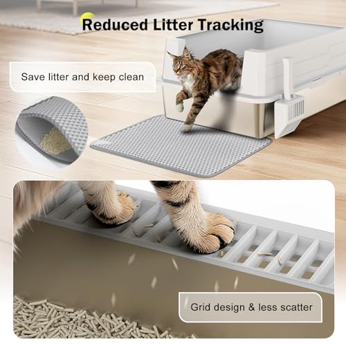 Stainless Steel Litter Box Extra Large for Big Cats Multi (Silver Grey / XXXL)