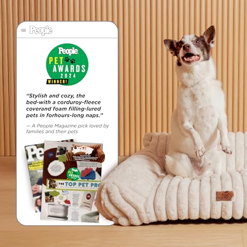 ComfyFleece® Shown on TV Fluffy Cute Dog Couch for Pets (30x20x10" / Cream)
