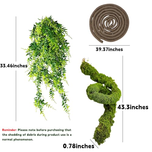 Reptile Plants (3Pcs | Style: 43in Rainforest Vines)