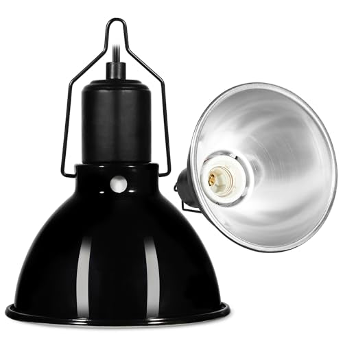 5.5 inch Dome Reptile Light Fixture Max 100W Reptile Heat Lamp (5.5inch shallow dome)