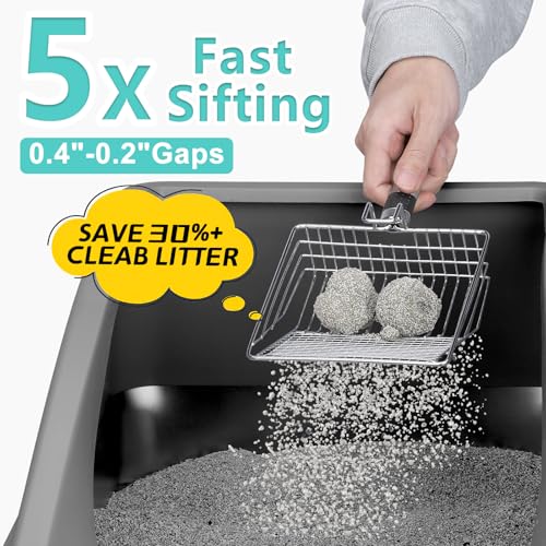 Stainless Steel Litter Box (Dark Grey / XX-Large)