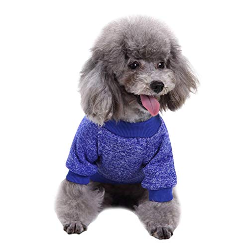 Dog Sweaters for Small Dogs (Dark blue / X-Large)
