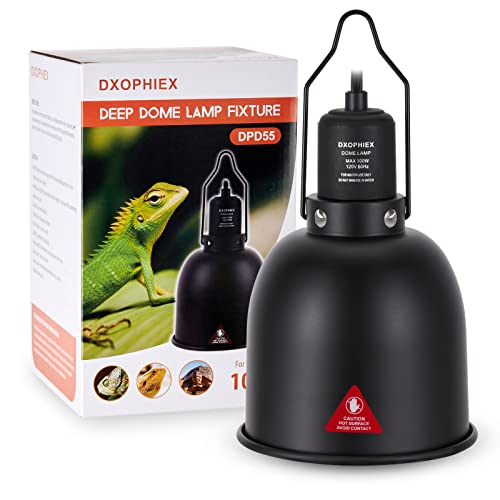 5.5inch Deep Dome Reptile Heat Lamp Reptile Light Fixture (5.5inch deep dome)