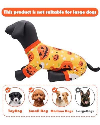 4 Pack Halloween Fleece Dog Pajamas Warm for Extra Small Dogs (X-Small)