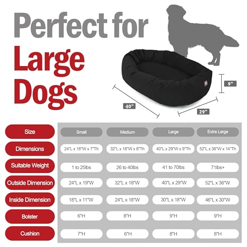 Suede Shredded Memory Foam Mix Calming Dog Bed Washable (Black)