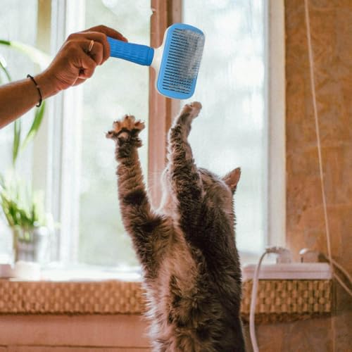 Pet Cleaning Deshedding Brush (blue)