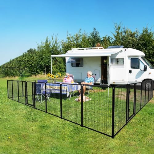 Dog Playpen Outdoor Extra Wide 12 Panels Heavy Duty Dog Fence 47" (32"W x 47"H)