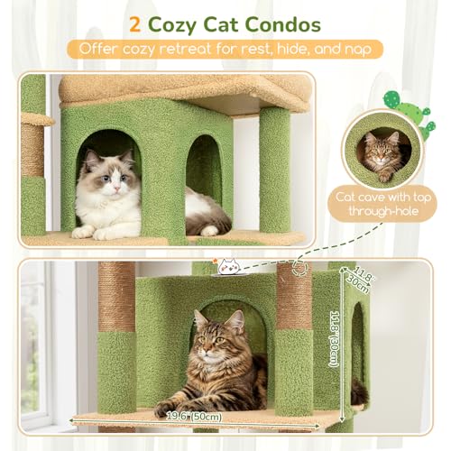 80in Extra Large Cactus Corner Cat Tree Tower S80G (80inch / Green)