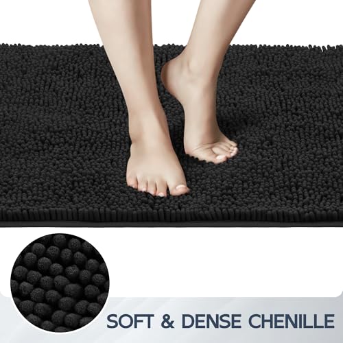 Dog Door Mat for Muddy Paws (60"x24" / Black)