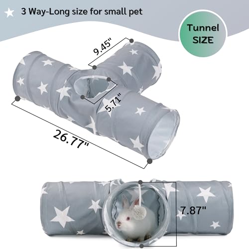 3 Way Collapsible Rabbit Tunnel Toy