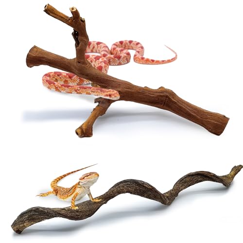 2PCS Reptile Wood Branches (1 Grapewood Branch + 1 Mountain Vine Branch)