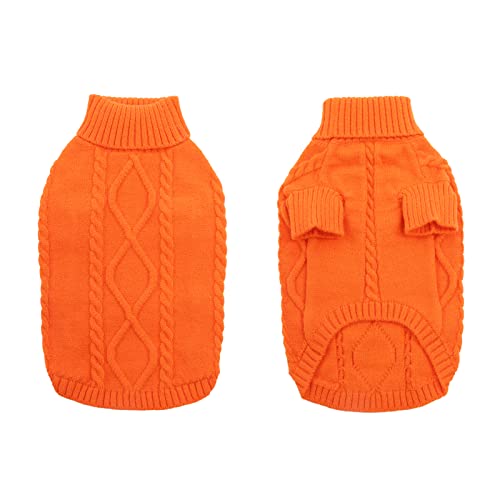 Small Dog Sweater for Small Dogs Girl (Small / Orange)