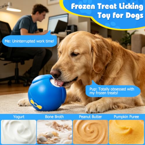 Interactive Dog Chew Toy (wobbly blue / Medium)