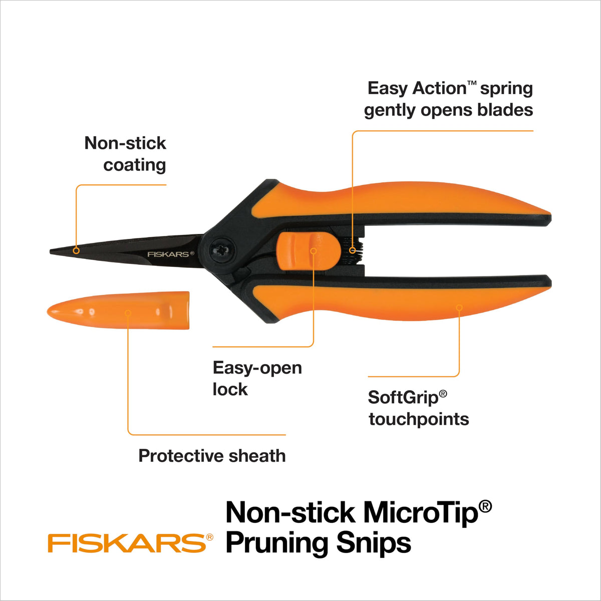 6" Non Stick Pruning Snips (Non-Stick Snips (2-Pack))