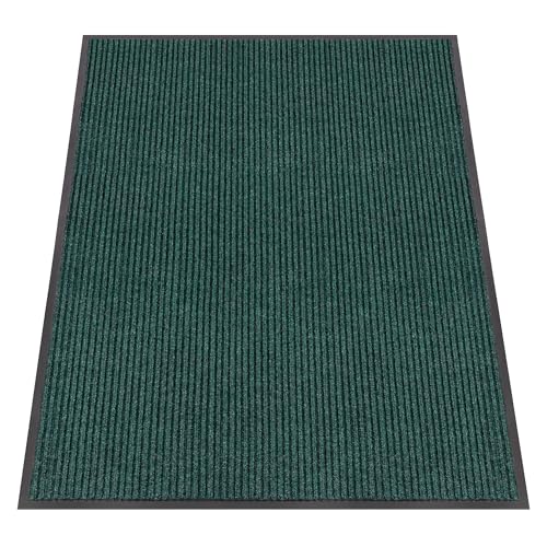 Indoor Outdoor Door Mat (Green Striped / 4' x 5' (Rectangular))