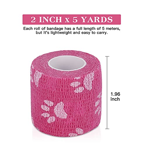 Vet Wrap Self Adhering Bandage Wrap Cohesive Bandage Multi (Mixed-1 12 Rolls)