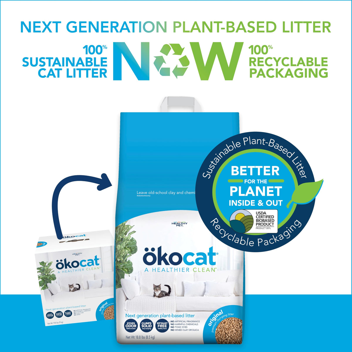 Original Natural Wood Clumping Cat Litter (18.8 lbs / Original)