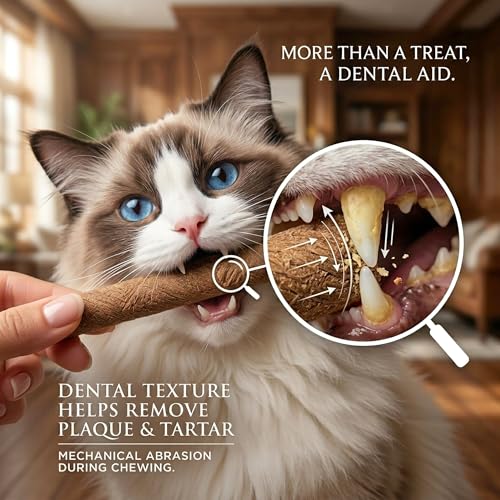 15pcs Freeze Dried Cat Chew Sticks Kitten Beef Treats for Teeth (Pro-17PACK)
