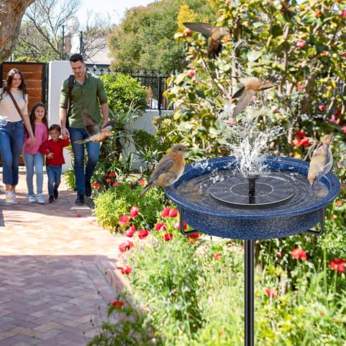 Bird Baths for Outside (Blue)