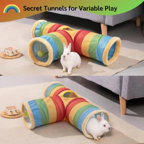 3 Way Collapsible Rabbit Tunnel Toy