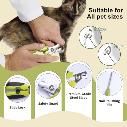 6 PCS Dog and Cat Grooming Kit (Green)